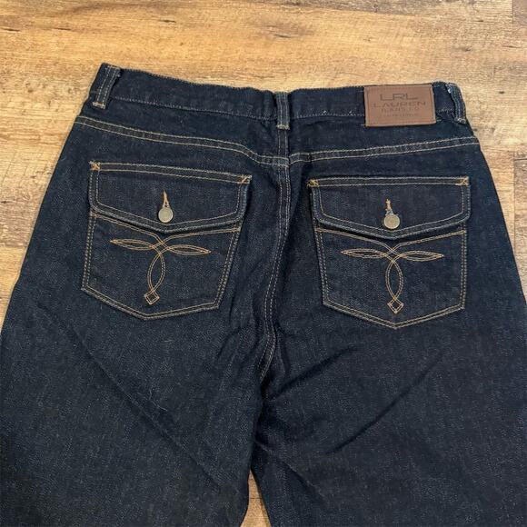 LRL Ralph Lauren Classic Bootcut Jeans 8 Dark Wash Western Horse Cowgirl READ - Picture 5 of 13